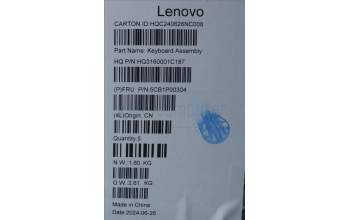 Lenovo 5CB1P00304 COVER UpperCaseASM ARA H83DJ NFP TT