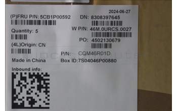 Lenovo 5CB1P00592 COVER Upper Case ASM_FRA/ARA W21MX LG BL