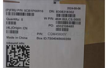 Lenovo 5CB1P00816 COVER Upper Case ASM_CZE/SLK W21MRAGBL H