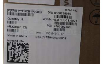 Lenovo 5CB1P00832 C-Cover with keyboard, Portuguese, Arctic Grey, Backlight, UK