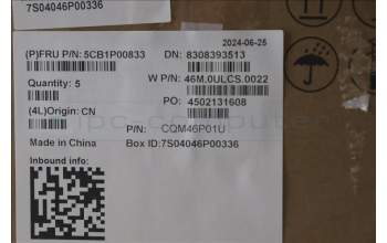 Lenovo 5CB1P00833 COVER Upper Case ASM_RUS W21MR AG BL H