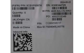 Lenovo 5CB1P00874 COVER Upper Case ASM_BEL W21MR AG BL U