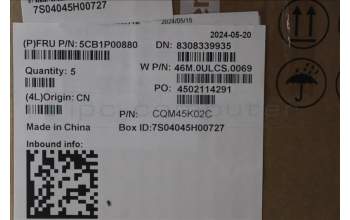 Lenovo 5CB1P00880 COVER Upper Case ASM_FRA W21MR AG BL U