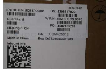Lenovo 5CB1P00881 COVER Upper Case ASM_FRA/ARA W21MRAGBL U