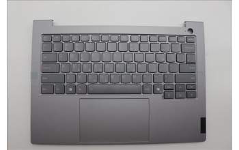Lenovo 5CB1P00884 C-Cover with keyboard, Greek, Arctic Grey, Backlight, US