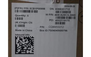 Lenovo 5CB1P00998 COVER Upper Case ASM_BUL W21MS AG BL U