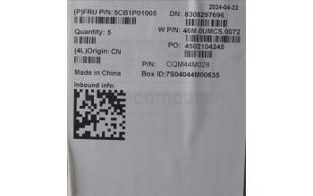 Lenovo 5CB1P01005 COVER Upper Case ASM_GER W21MS AG BL U
