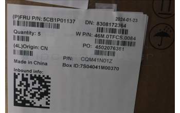 Lenovo 5CB1P01137 C-Cover with keyboard, Nordic, Arctic Grey, Backlight, UK