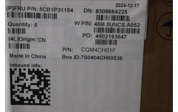 Lenovo 5CB1P31154 C-Cover with keyboard, Portuguese, Arctic Grey