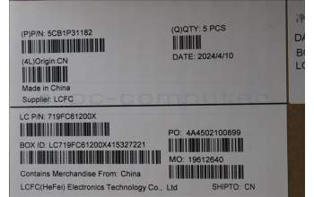 Lenovo 5CB1P31182 COVER Upper Case ASM_ENG L 21N5SG SCREW