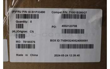 Lenovo 5CB1P33490 COVER UpperCase FRA C83DC NFP CG BLAI AL