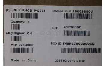 Lenovo 5CB1P43394 COVER Upper Case ASM_ITA C 83DX BLWH