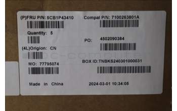Lenovo 5CB1P43410 COVER UpperCase ASM_CZE/SLK C 83DX BLWH
