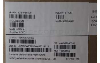 Lenovo 5CB1P50120 COVER Upper Case ASM_CZE/SLK L83DF GYRGB