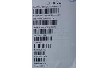 Lenovo 5CB1P50176 COVER Upper Case ASM UKE H 83CV NFP LG