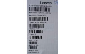 Lenovo 5CB1P50180 COVER Upper Case ASM BEL H83E2 TT PST
