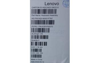Lenovo 5CB1P50270 COVER Upper Case ASM NORDIC H83E2 LG PST