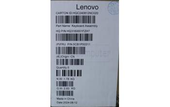 Lenovo 5CB1P50311 COVER UpperCaseASM KOR H83E2 TT PST DIS