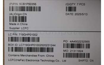 Lenovo 5CB1P50356 A-Cover, MT060, VB, 32T_ASSY