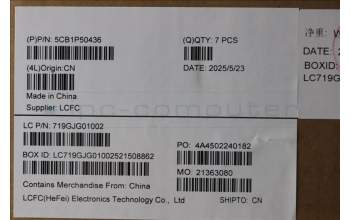 Lenovo 5CB1P50436 COVER FRU COVER MT040_C_COVER_WW_BK_ASSY