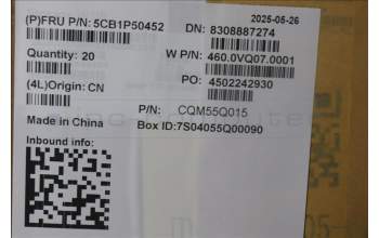 Lenovo 5CB1P50452 COVER FRU D COVER ASM,PL,WLAN,L16G2