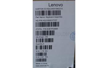 Lenovo 5CB1P53899 COVER UpperCaseASM GER H83E2 LG PST DIS