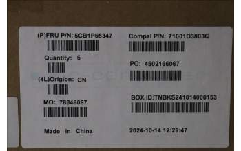 Lenovo 5CB1P55347 COVER Upper Case ASM SLV C 83DG LGBLAI