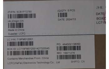 Lenovo 5CB1P73780 COVER Upper Case ASM_ENG L 83JJNFP_STGY