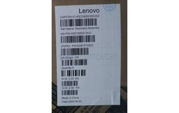 Lenovo 5CB1P74352 C-Cover with keyboard, Czech Slovakian, Luna Grey, Fingerprint, UK