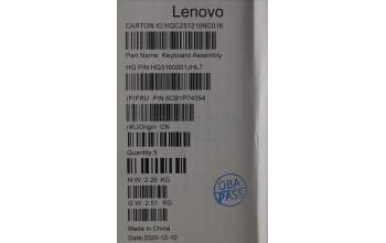 Lenovo 5CB1P74354 COVER Upper Case ASM_FRA/ARA H83KX FP LG