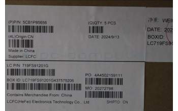 Lenovo 5CB1P85656 COVER Upper Case ASM_ARA L83HM/TP