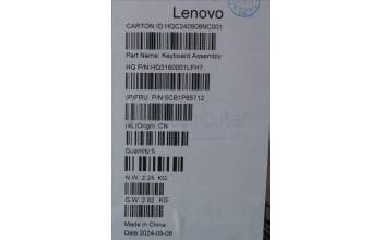 Lenovo 5CB1P85712 COVER Upper Case ASM NORDIC H21NH FP LG