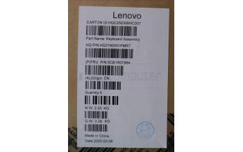 Lenovo 5CB1R07964 C-Cover with keyboard,Czech Slovakian,Cosmic Blue,Backlight,3CELL