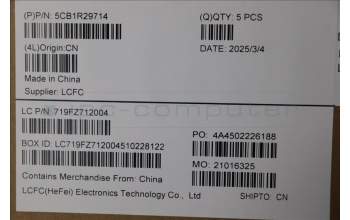 Lenovo 5CB1R29714 C-Cover with keyboard, UK English, Luna Grey, Backlight, UK