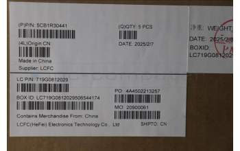 Lenovo 5CB1R30441 COVER Upper Case ASM_ENG L 83KBCB NBL