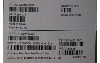 Lenovo 5CB1R35620 C-Cover with keyboard, US English Euro, Luna Grey, Backlight, US