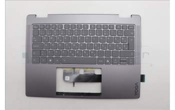 Lenovo 5CB1R61559 C-Cover with keyboard, Slovenian, Luna Grey, Non-FingerPrint, Non-Puresight Logo, UK