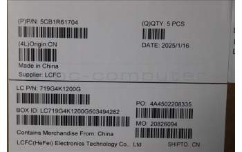 Lenovo 5CB1R61704 COVER Upper Case ASM_ENG L 83LCCB PS SCW
