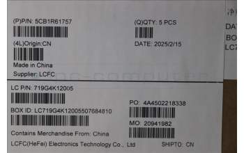 Lenovo 5CB1R61757 COVER Upper Case ASM_UKE L 83LCCB NPSSCW