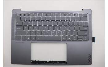 Lenovo 5CB1R68327 C-Cover with keyboard, Greek, Luna Grey, Non-Puresight Logo, US