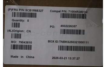 Lenovo 5CB1R68327 C-Cover with keyboard, Greek, Luna Grey, Non-Puresight Logo, US