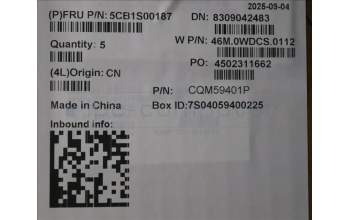 Lenovo 5CB1S00187 COVER Upper Case ASM_HUN W21SJ AG BL U