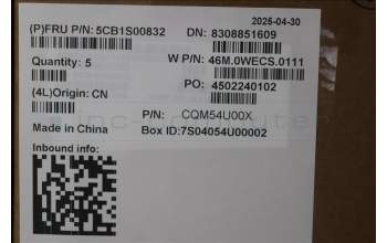 Lenovo 5CB1S00832 COVER Upper Case ASM_HBW W21SK AG BL U