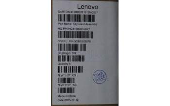 Lenovo 5CB1S02878 C-Cover with keyboard, Nordic, Cosmic Blue, Backlight, Non_FingerPrint