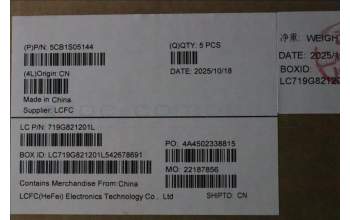 Lenovo 5CB1S05144 C-Cover with keyboard, Belgian, Luna Grey, Non-Backlight, FingerPrint, UK