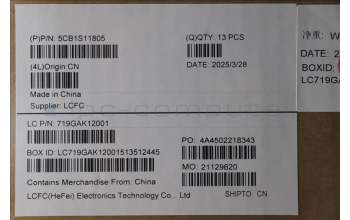 Lenovo 5CB1S11805 COVER Cover L 83F5 D_COVER BK