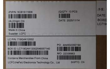Lenovo 5CB1S11808 COVER Cover L 83F5 D_COVER WH