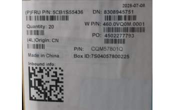 Lenovo 5CB1S55436 COVER FRU D cover CF WL AMD BLANC2