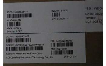 Lenovo 5CB1S55447 COVER FRU Cover MSF50_D_COVER_ASSY_WHITE