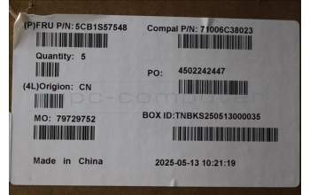 Lenovo 5CB1S57548 C-Cover with keyboard, Nordic, RGB Backlight, UK